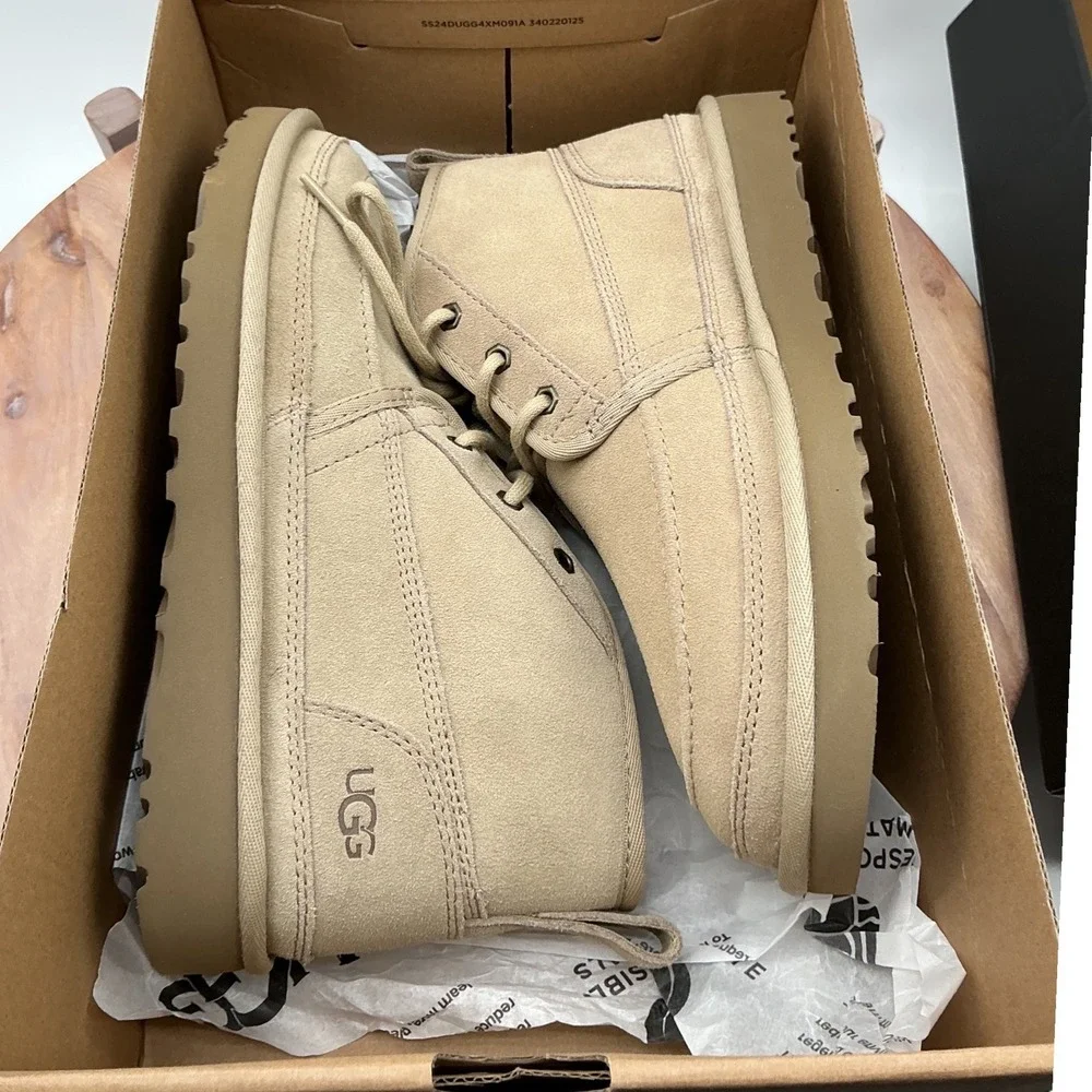 UGG Neumel Moc‎ Sand Suede Lace Up Chukka Boots 1121645 Mens 8